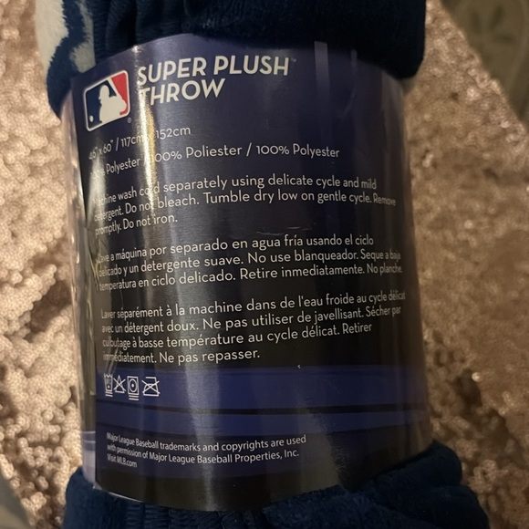 NWT LA Dodgers Super Plush Throw Blanket 46 x 60 Northwest, MLB, sealed - Picture 5 of 5